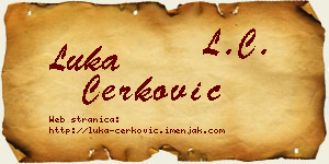 Luka Čerković vizit kartica